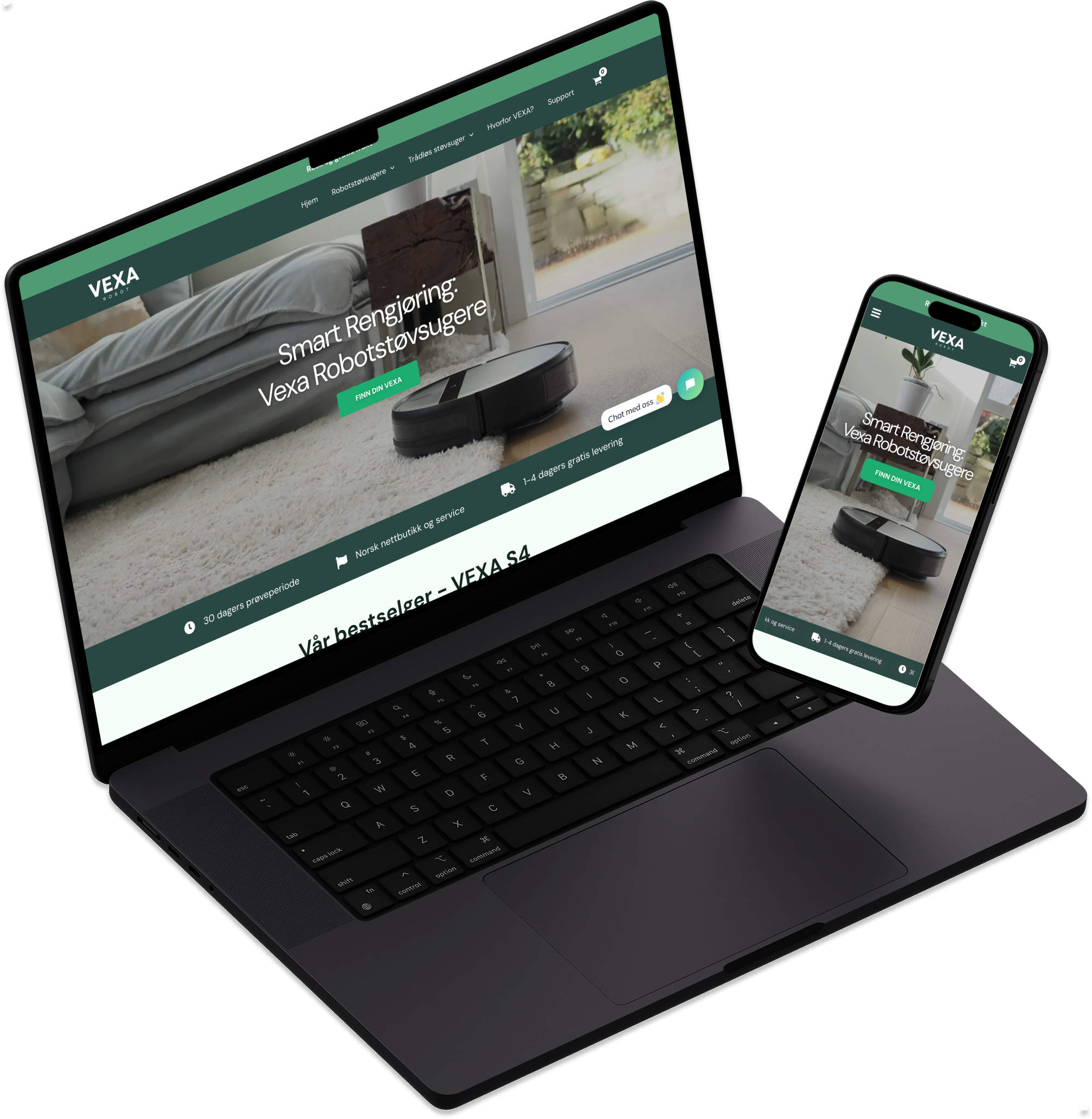 A website for sale of robot vaccum,  which was developed by Junior Tech.